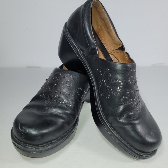 Ariat Shoes - ARIAT Western Black Leather Studded Clog Women 10B Black Slip On Shoes